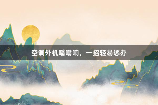 空调外机嗡嗡响，一招轻易惩办